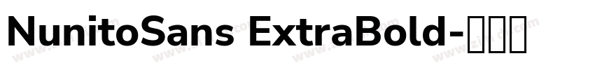 NunitoSans ExtraBold字体转换